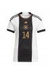 Fotbalové Dres Německo Jamal Musiala #14 Dámské Domácí Oblečení MS 2022 Krátký Rukáv